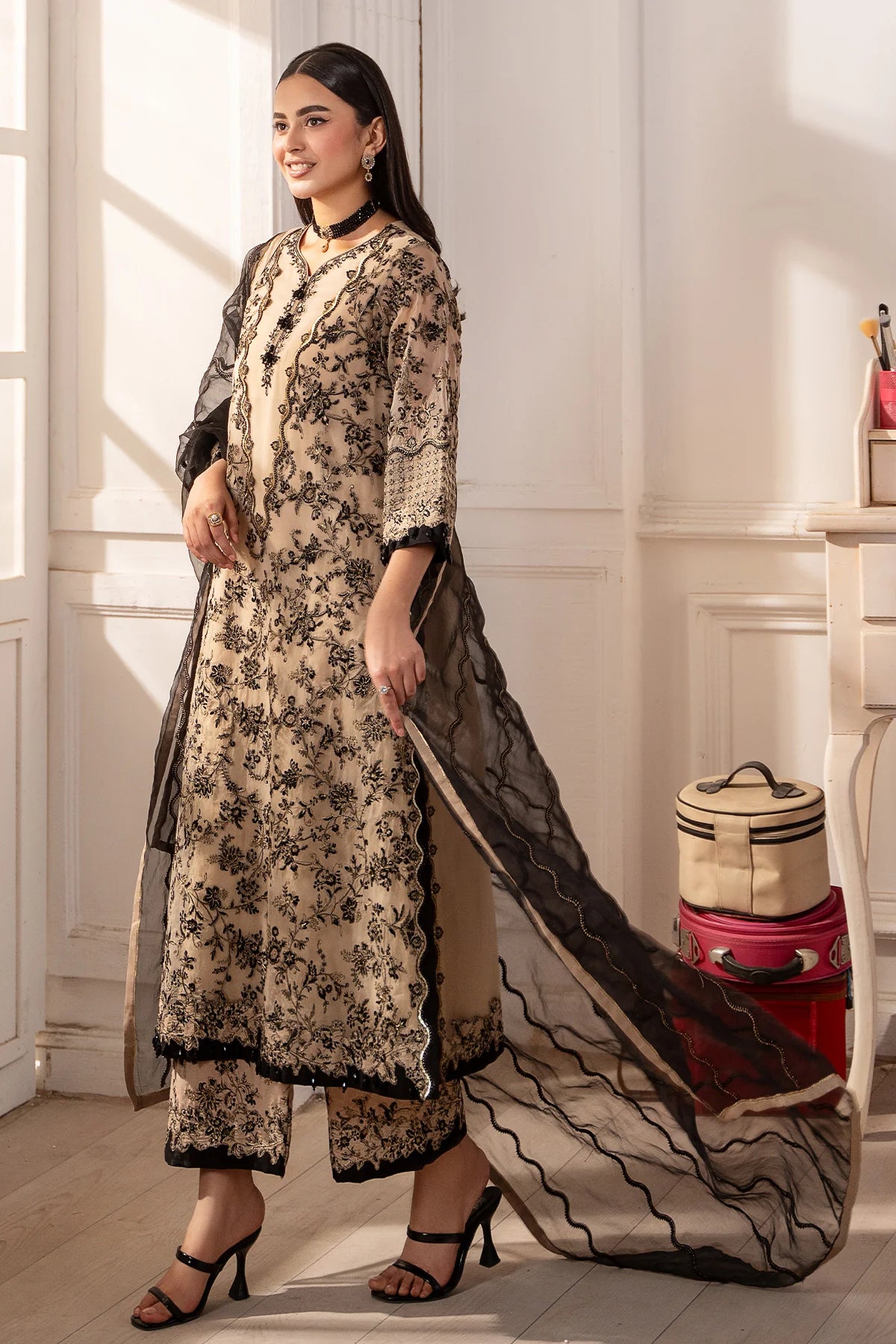 3-PC Embroidered Organza Suit CMA-5-025