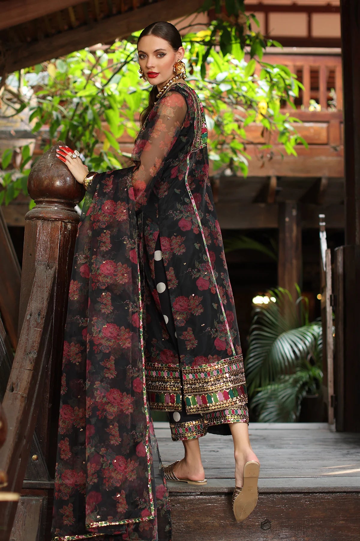 3-PC Embroidered Organza Suit CMA-5-051