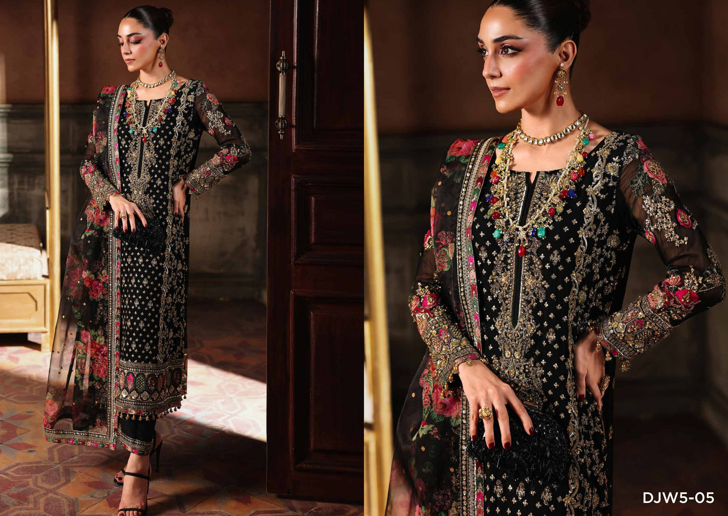 4-PC Charizma Unstitched Luxury Collection DJW5-05