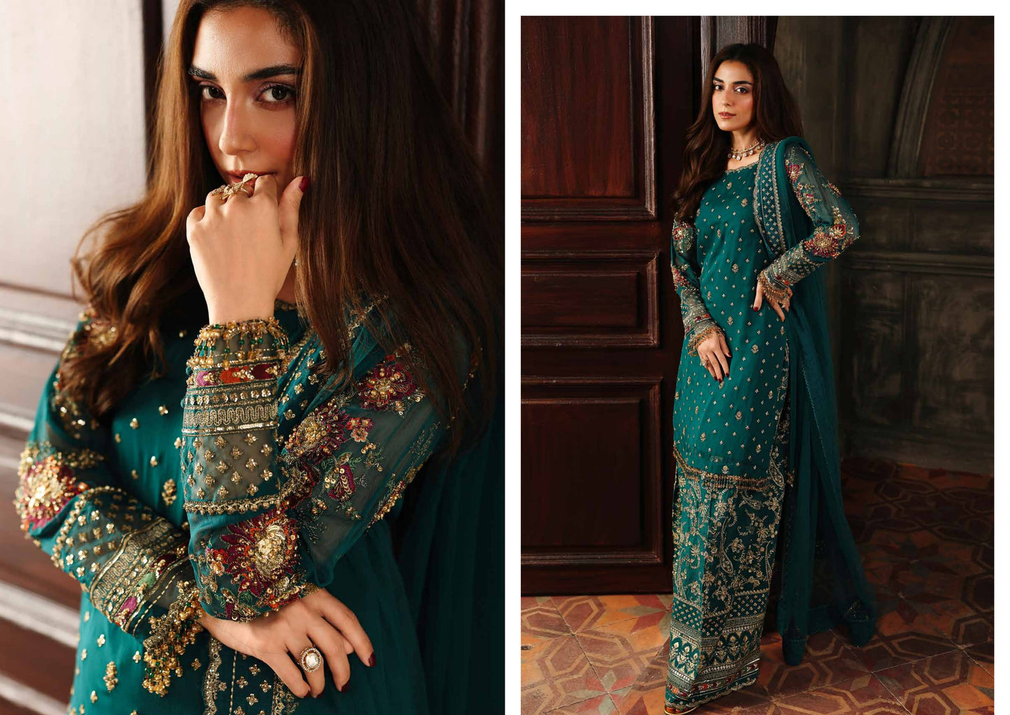 4-PC Charizma Unstitched Luxury Collection DJW5-04