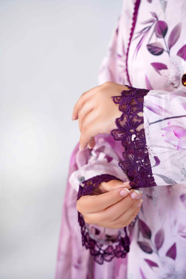 3pc stitch suit purple chiffon dupata
