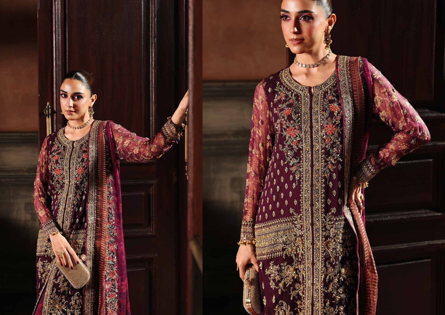 4-PC Charizma Unstitched Luxury Collection DJW5-07