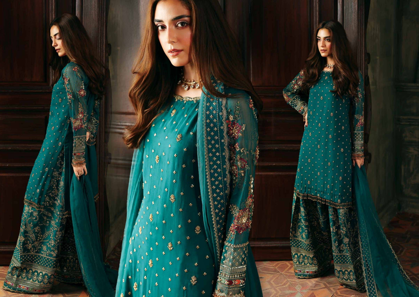 4-PC Charizma Unstitched Luxury Collection DJW5-04