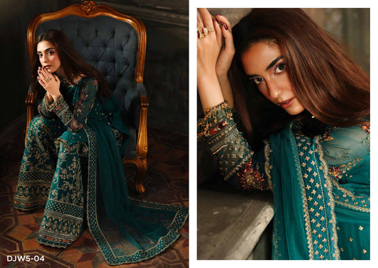 4-PC Charizma Unstitched Luxury Collection DJW5-04